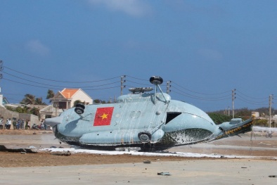 Vụ trực thăng quân sự Mi8 rơi ở đảo Phú Quý: Không có thiệt hại về người
