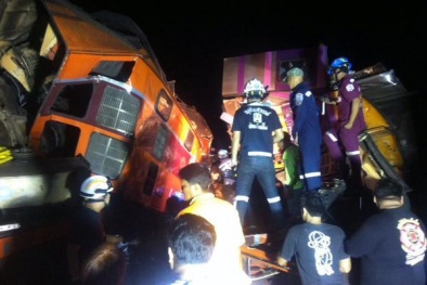Thái Lan: Tàu hỏa va chạm, ít nhất 40 người bị thương