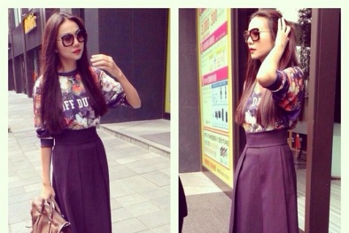 Học lỏm bí quyết diện chân váy công sở thanh lịch như Thanh Hằng