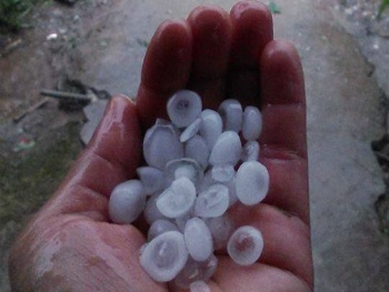 Nghệ An: Người dân nhặt đá ăn cầu may trong cơn mưa đá hiếm gặp