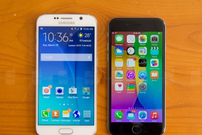 Điện thoại Samsung Galaxy S6 và Iphone 6 đọ 'dáng'