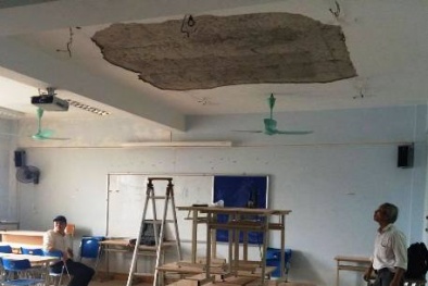 Đại học Hà Nội nói về vụ vữa trên trần nhà rơi ‘toác đầu’ nữ sinh viên