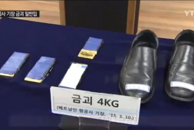  Cơ trưởng, tiếp viên Vietnam Airlines giấu 6kg vàng trong giầy         