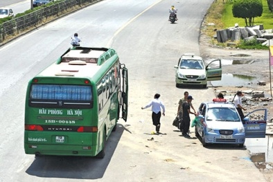 Xe khách tuyến Hà Nội – Hải Phòng nhắn tin, đe dọa, giành khách