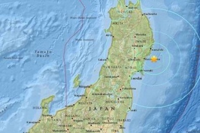 Đông Bắc Nhật Bản rung chuyển vì trận động đất mạnh 6,8 Richter