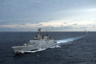 4 tàu chiến Ấn Độ đến Biển Đông tham gia tập trận