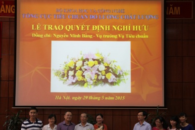 Trao quyết định nghỉ hưu cho ông Nguyễn Minh Bằng