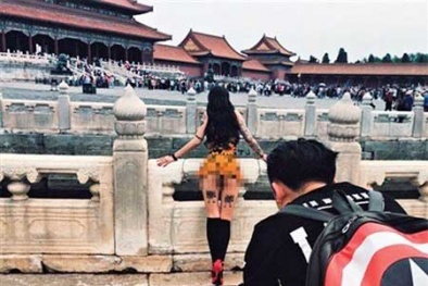 Làn sóng chỉ trích cô gái chụp ảnh khỏa thân ở Tử Cấm Thành
