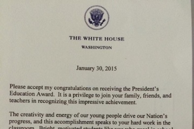 Bức thư Tổng thống Obama gửi thần đồng Đỗ Nhật Nam viết gì?