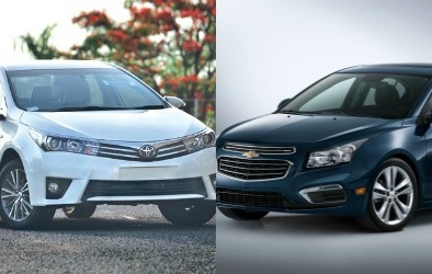 So tài sedan Chevrolet Cruze và Toyota Corolla Altis