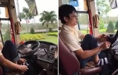 Tài xế Hoàng Long buông vô lăng xỏ giày bị đình chỉ công tác