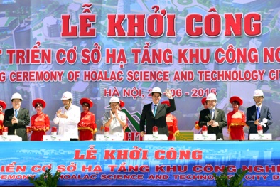 Thủ tướng phát lệnh khởi công dự án phát triển cơ sở hạ tầng khu CNC Hòa Lạc