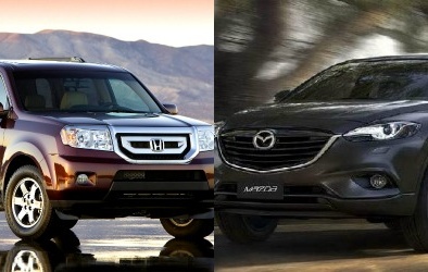 Honda Pilot và Mazda CX-9: SUV gia đình 7 chỗ ‘đáng tiền’