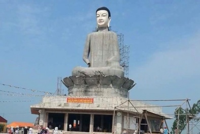 Sau âm thanh khủng khiếp, pho tượng Phật cao nhất miền Bắc sập đổ hoàn toàn