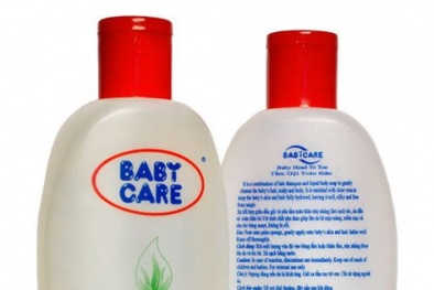 Đình chỉ lưu hành sữa tắm trẻ em Baby Care bán nhiều trong siêu thị