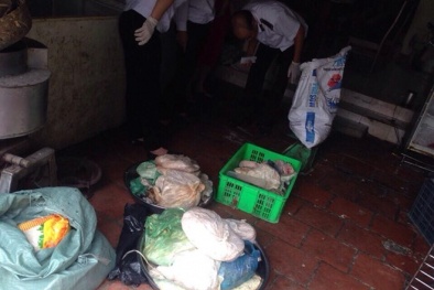 Sản xuất nem chua, giò mọc từ thịt lợn thối giữa lòng Thủ đô