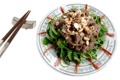 Gỏi rau má thịt bò thơm ngon, giúp đẹp da, giữ dáng