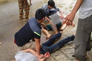 Đâm bạn gái nhiều nhát rồi bế thốc cơ thể đẫm máu ra ban công cùng nhảy xuống...