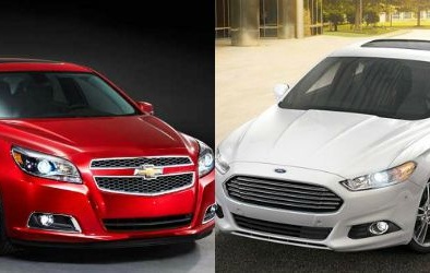 Sedan hạng trung Chevrolet Malibu và Ford Fusion ‘gây chiến’