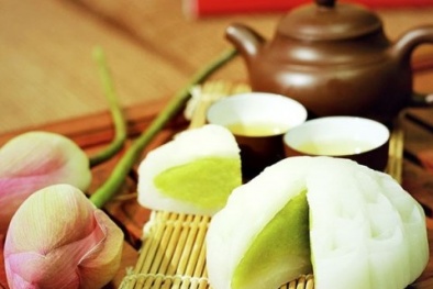 Cách làm bánh dẻo trung thu nhân cốm xanh mát, lạ miệng