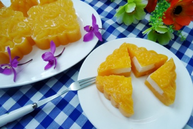 Bánh trung thu rau câu bí đỏ nhân thạch dừa cực bổ dưỡng