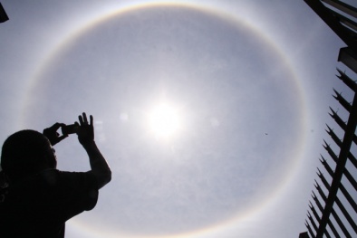 Xuất hiện cầu vồng hình tròn kỳ thú ở Yên Bái