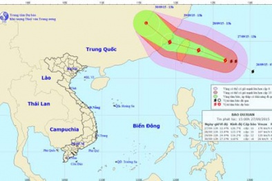 Tin bão mới nhất: Xuất hiện siêu bão Dujuan ngoài Biển Đông
