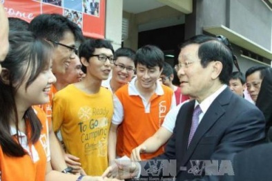 Chủ tịch nước Trương Tấn Sang: Sinh viên ĐH Việt-Đức không được thua kém nước ngoài