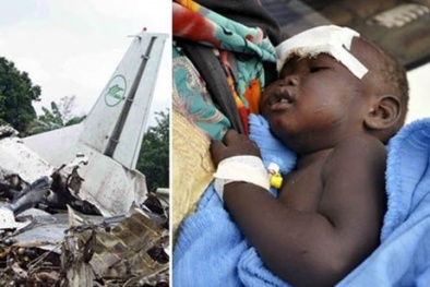 Máy bay rơi ở Nam Sudan: Duy nhất bé 14 tháng tuổi sống sót thần kì 