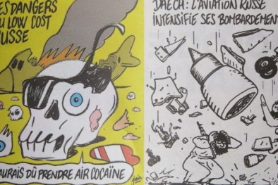 Tạp chí biếm họa Charlie Hebdo 'chọc giận' Nga