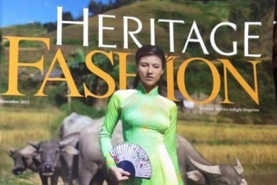 Vietnam Airlines thu hồi Tạp chí Heritage vì in hình chùa nước bạn trên áo dài
