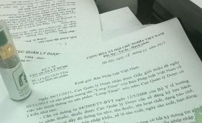 Sản phẩm Long Time trên LAZADA.VN không được lưu hành tại Việt Nam