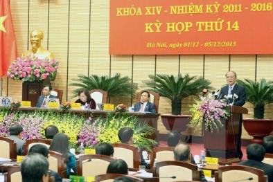 Chủ tịch Quốc hội Nguyễn Sinh Hùng dự Kỳ họp thứ 14 HĐND thành phố Hà Nội