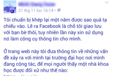 Xem xét kỷ luật giảng viên lên Facebook chê nhà trường 