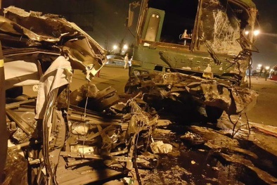 Tai nạn liên hoàn gần cầu Bãi Cháy khiến nhiều người thương vong