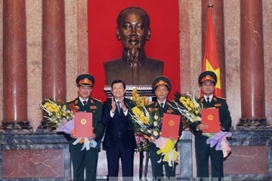 Thăng hàm Thượng tướng cho 3 sĩ quan quân đội