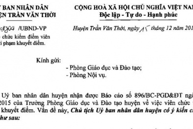 Một Phó hiệu trưởng bị kỷ luật vì vu khống đồng nghiệp