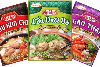 AJINOMOTO ra mắt gia vị lẩu kim chi và lẩu đuôi bò