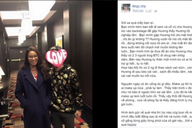 Tiệt lộ gây sốc của một khán giả Việt gặp Phạm Hương ở hậu trường đêm bán kết