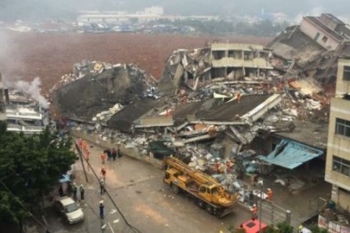 Lở đất tại Trung Quốc làm đổ sập nhiều toà nhà, chôn vùi hơn 40 người