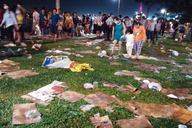 Sài Gòn ngập rác, Hà Nội cây cỏ nát tươm sau khi đón năm mới 2016