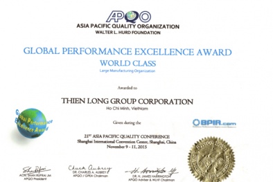 Thiên Long đoạt giải thưởng “Chất lượng Quốc tế Châu Á – Thái Bình Dương” năm 2015