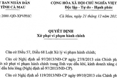 Một doanh nghiệp bán xăng kém chất lượng, thuốc thú y trái quy định