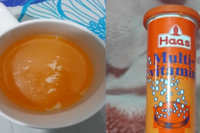 Viên sủi Hass Multi-vitamin sau khi tan nước xuất hiện nhiều váng trắng