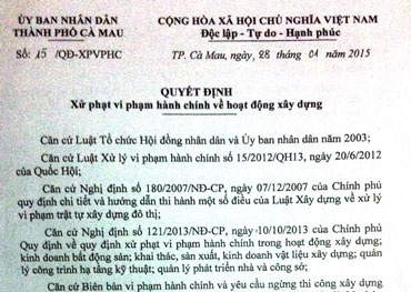 Đại gia cưới con gái 14 tỷ xây dựng công trình không phép