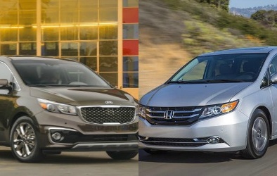 Kia Sedona và Honda Odyssey chạy đua trong phân khúc minivan 