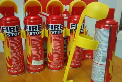 Không được để bình chữa cháy mini trên xe ô tô ở vị trí nào?