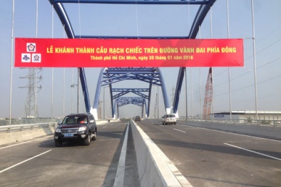 Thông xe cầu Rạch Chiếc 'mắt xích' khép kín vành đai Đông Bắc TP. HCM nối Đông Nam Bộ