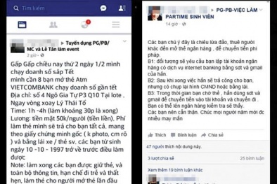 Cảnh giác chiêu trò thuê tên làm thẻ ATM