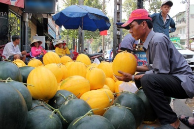 Cận tết, dưa hấu giảm giá 50%, phật thủ bán 1 tặng 1